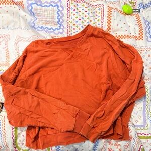 Honeydew - Rust Orange Long Sleeve Shirt / Light Sweatshirt